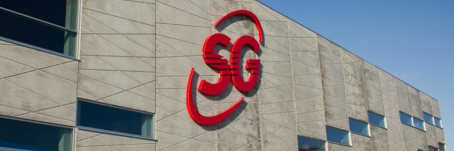 Illustration Svendborg Gymnastikforening logo på bygning