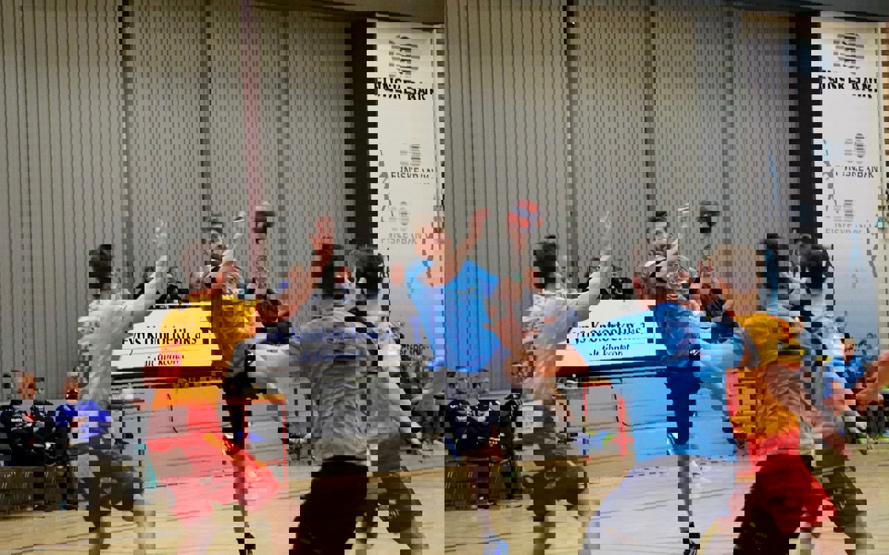 Illustration mænd der spiller håndbold