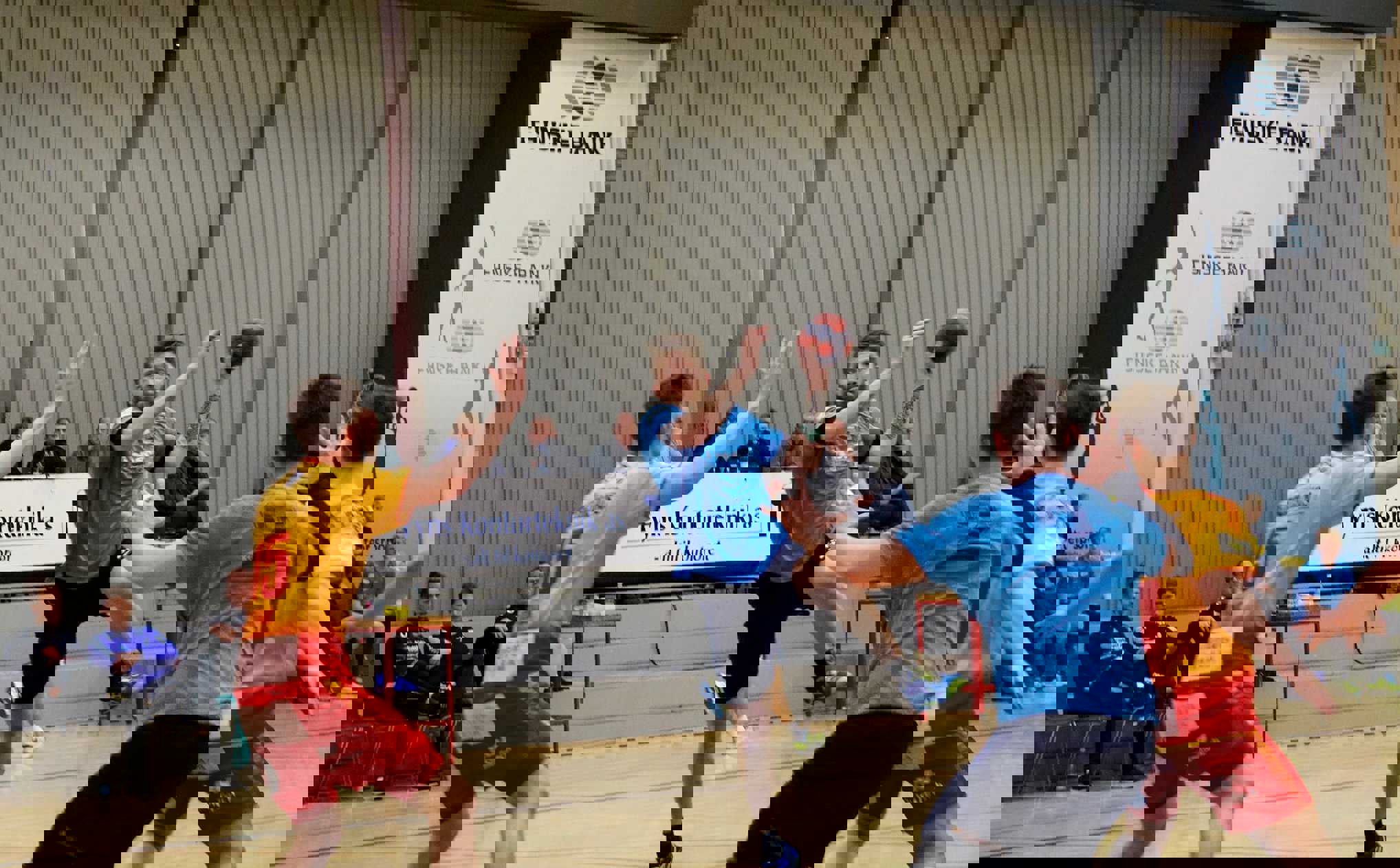 Illustration mænd der spiller håndbold