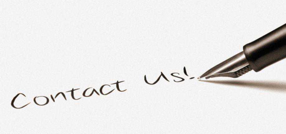 Illustration pencil der har skrevet Contact us!